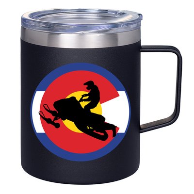 Colorado Snowmobile Rider Snowmobiling In Colorado Gift 12oz Stainless Steel Coffee Mug