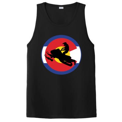 Colorado Snowmobile Rider Snowmobiling In Colorado Gift PosiCharge Competitor Tank