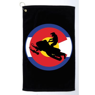 Colorado Snowmobile Rider Snowmobiling In Colorado Gift Golf Towel