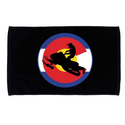 Colorado Snowmobile Rider Snowmobiling In Colorado Gift Microfiber Hand Towel