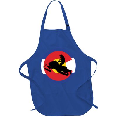 Colorado Snowmobile Rider Snowmobiling In Colorado Gift Apron