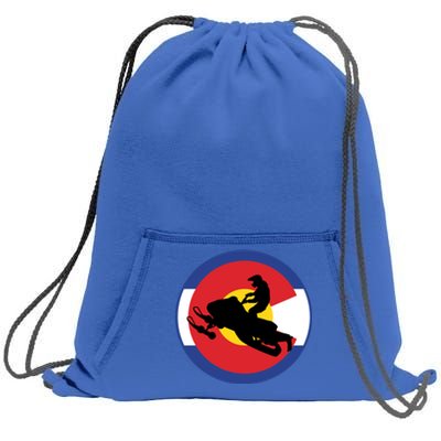 Colorado Snowmobile Rider Snowmobiling In Colorado Gift Sweatshirt Cinch Pack Bag