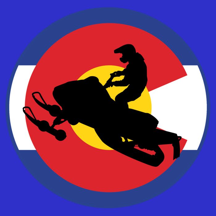 Colorado Snowmobile Rider Snowmobiling In Colorado Gift Button