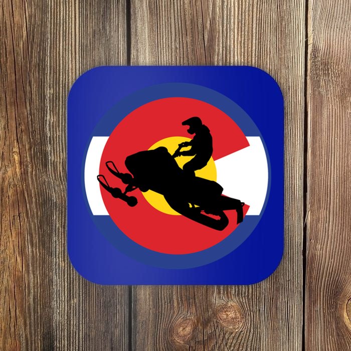 Colorado Snowmobile Rider Snowmobiling In Colorado Gift Coaster