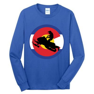 Colorado Snowmobile Rider Snowmobiling In Colorado Gift Tall Long Sleeve T-Shirt