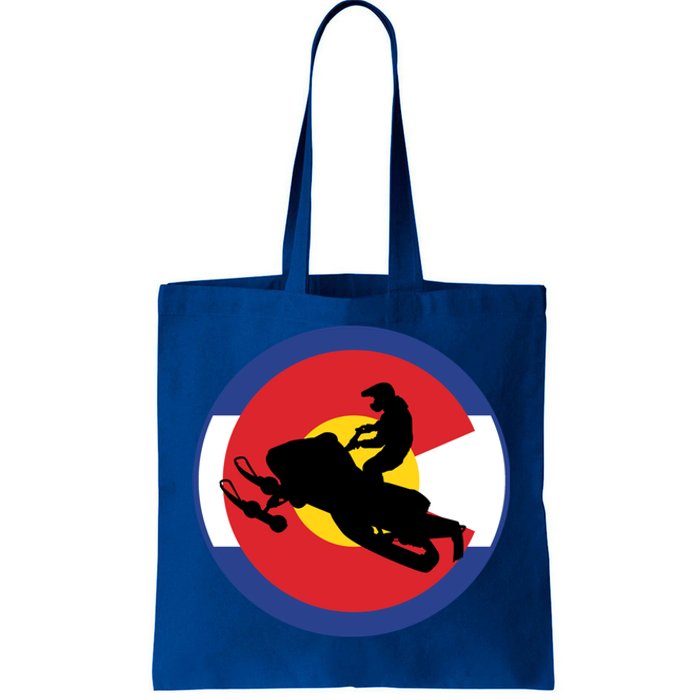 Colorado Snowmobile Rider Snowmobiling In Colorado Gift Tote Bag