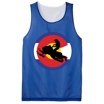 Colorado Snowmobile Rider Snowmobiling In Colorado Gift Mesh Reversible Basketball Jersey Tank