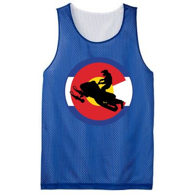 Colorado Snowmobile Rider Snowmobiling In Colorado Gift Mesh Reversible Basketball Jersey Tank