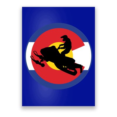 Colorado Snowmobile Rider Snowmobiling In Colorado Gift Poster