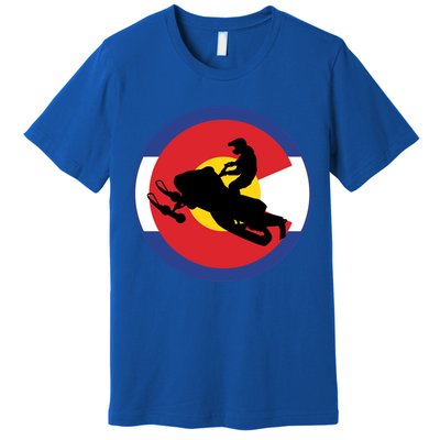 Colorado Snowmobile Rider Snowmobiling In Colorado Gift Premium T-Shirt