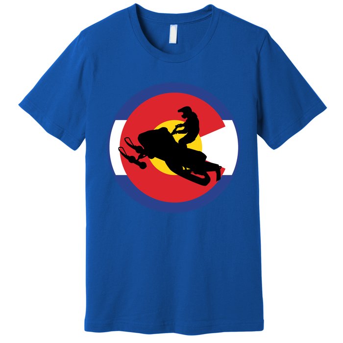 Colorado Snowmobile Rider Snowmobiling In Colorado Gift Premium T-Shirt