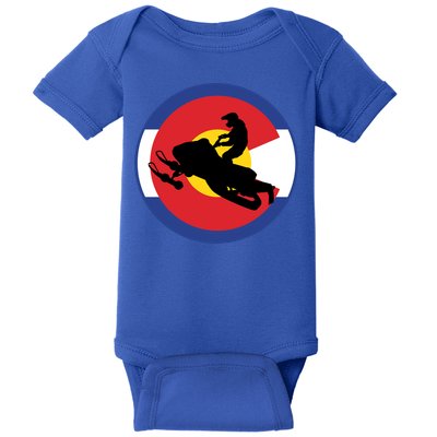 Colorado Snowmobile Rider Snowmobiling In Colorado Gift Baby Bodysuit