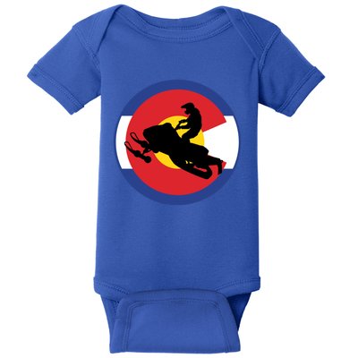 Colorado Snowmobile Rider Snowmobiling In Colorado Gift Baby Bodysuit