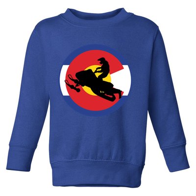 Colorado Snowmobile Rider Snowmobiling In Colorado Gift Toddler Sweatshirt