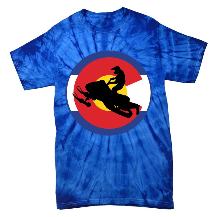 Colorado Snowmobile Rider Snowmobiling In Colorado Gift Tie-Dye T-Shirt