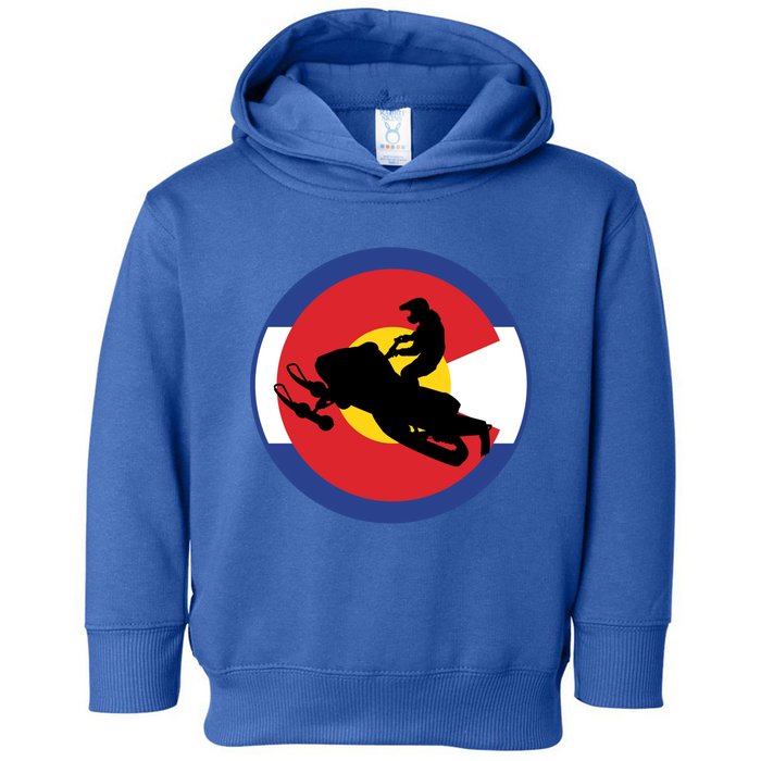 Colorado Snowmobile Rider Snowmobiling In Colorado Gift Toddler Hoodie