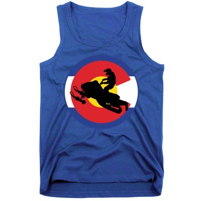 Colorado Snowmobile Rider Snowmobiling In Colorado Gift Tank Top