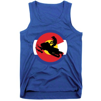 Colorado Snowmobile Rider Snowmobiling In Colorado Gift Tank Top