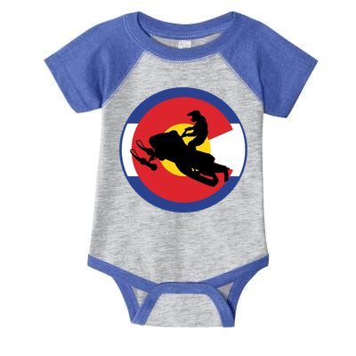 Colorado Snowmobile Rider Snowmobiling In Colorado Gift Infant Baby Jersey Bodysuit