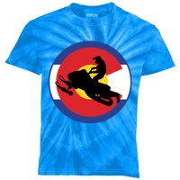 Colorado Snowmobile Rider Snowmobiling In Colorado Gift Kids Tie-Dye T-Shirt