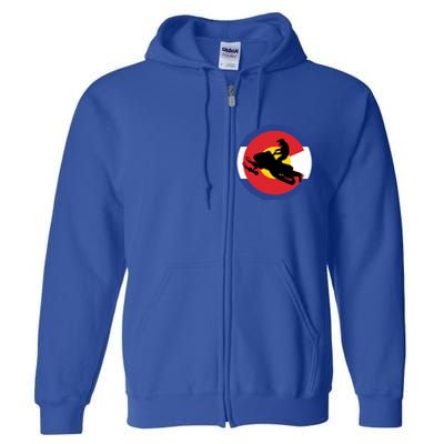 Colorado Snowmobile Rider Snowmobiling In Colorado Gift Full Zip Hoodie