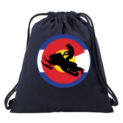 Colorado Snowmobile Rider Snowmobiling In Colorado Gift Drawstring Bag