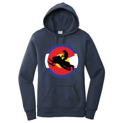 Colorado Snowmobile Rider Snowmobiling In Colorado Gift Women's Pullover Hoodie