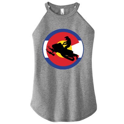 Colorado Snowmobile Rider Snowmobiling In Colorado Gift Women's Perfect Tri Rocker Tank