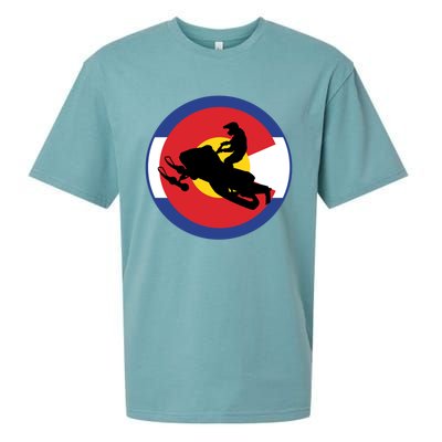 Colorado Snowmobile Rider Snowmobiling In Colorado Gift Sueded Cloud Jersey T-Shirt