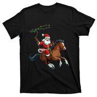 Cowboy Santa Riding A Horse Christmas Funny T-Shirt