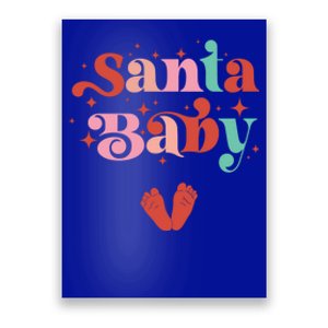 Christmas Santa Reveal Cute Christmas Pregnancy Great Gift Poster