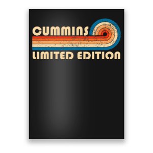 Cummins Surname Retro Poster