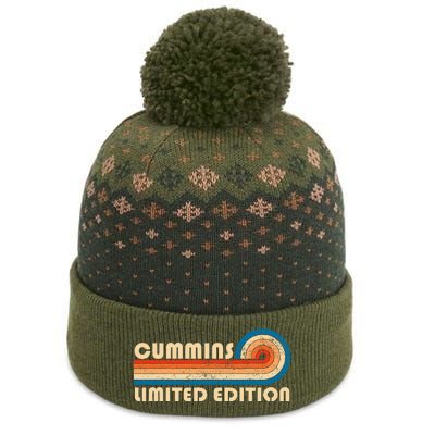 Cummins Surname Retro The Baniff Cuffed Pom Beanie