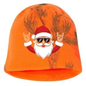 Christmas Santa Rock Funny Santa Claus Xmas Rocker Meaningful Gift Kati - Camo Knit Beanie