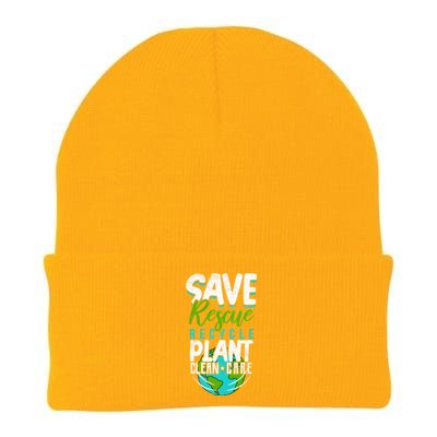 Cute Save Rescue Recycle Plant Clean Care Earth Day Gift Knit Cap Winter Beanie