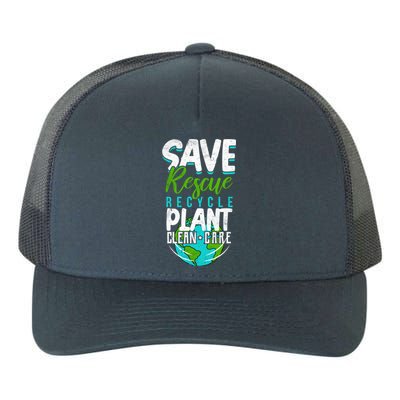 Cute Save Rescue Recycle Plant Clean Care Earth Day Gift Yupoong Adult 5-Panel Trucker Hat