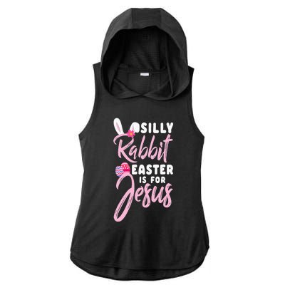 Cute Silly Rabbit Easter Is For Jesus Christians Ladies PosiCharge Tri-Blend Wicking Draft Hoodie Tank