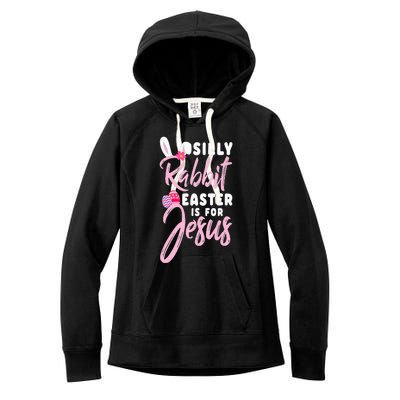 Cute Silly Rabbit Easter Is For Jesus Christians Women's Fleece Hoodie