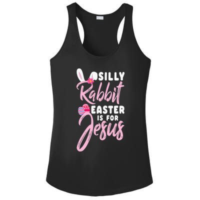 Cute Silly Rabbit Easter Is For Jesus Christians Ladies PosiCharge Competitor Racerback Tank