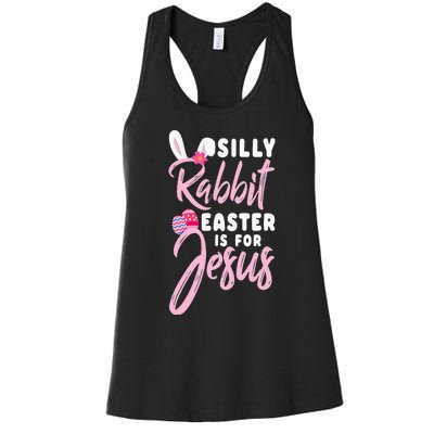 Cute Silly Rabbit Easter Is For Jesus Christians Women's Racerback Tank