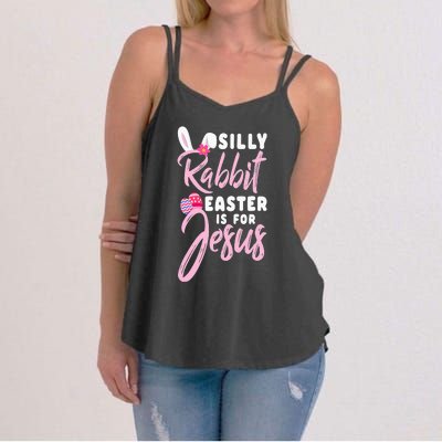 Cute Silly Rabbit Easter Is For Jesus Christians Women's Strappy Tank