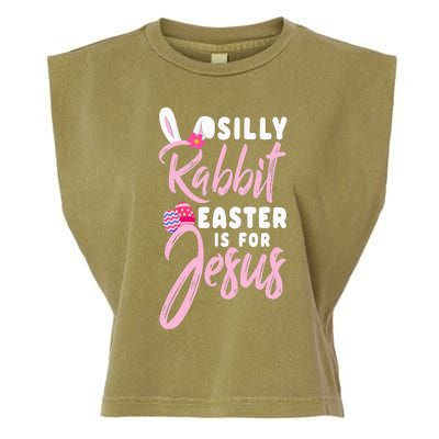 Cute Silly Rabbit Easter Is For Jesus Christians Garment-Dyed Women's Muscle Tee