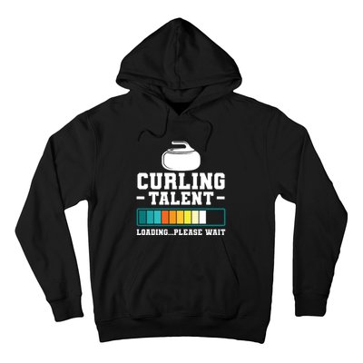 Curling Stone Retro Vintage Curler Team Sport Hoodie