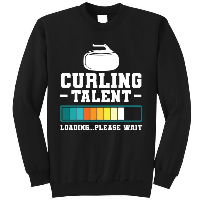 Curling Stone Retro Vintage Curler Team Sport Sweatshirt