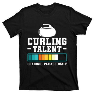 Curling Stone Retro Vintage Curler Team Sport T-Shirt