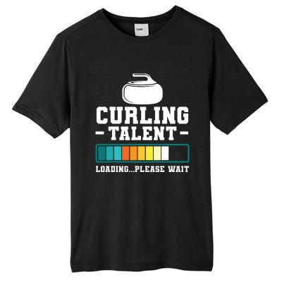 Curling Stone Retro Vintage Curler Team Sport Tall Fusion ChromaSoft Performance T-Shirt