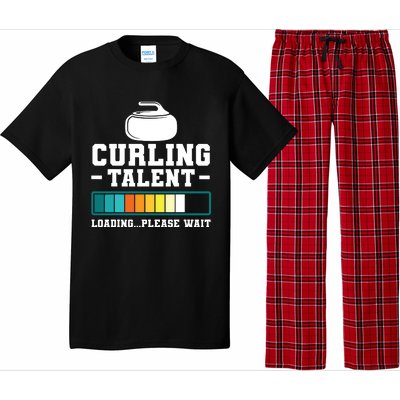 Curling Stone Retro Vintage Curler Team Sport Pajama Set