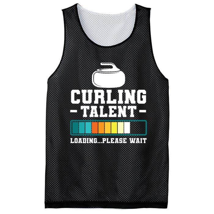 Curling Stone Retro Vintage Curler Team Sport Mesh Reversible Basketball Jersey Tank