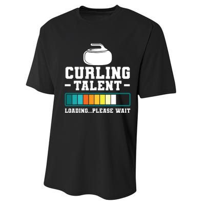 Curling Stone Retro Vintage Curler Team Sport Performance Sprint T-Shirt