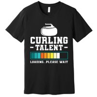 Curling Stone Retro Vintage Curler Team Sport Premium T-Shirt